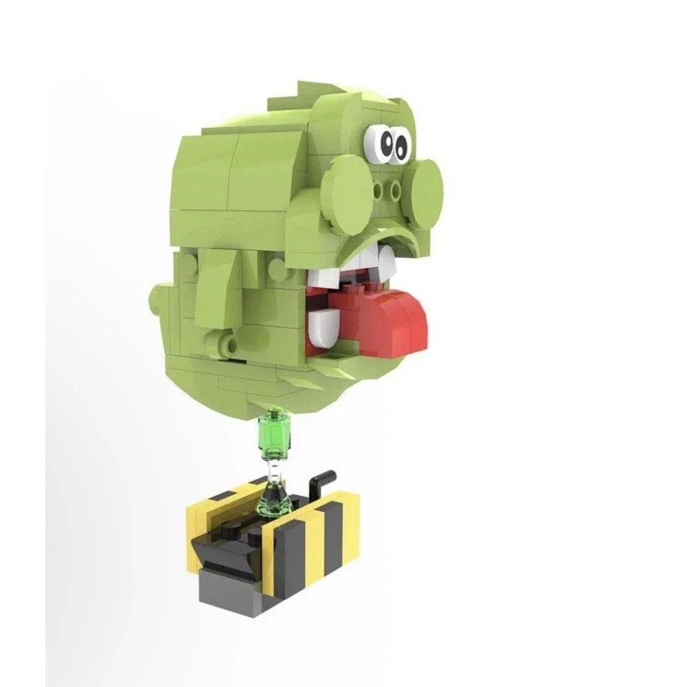 Green Ghost with Stand Greedy Ghost 145 Parts Compatible  With Legos